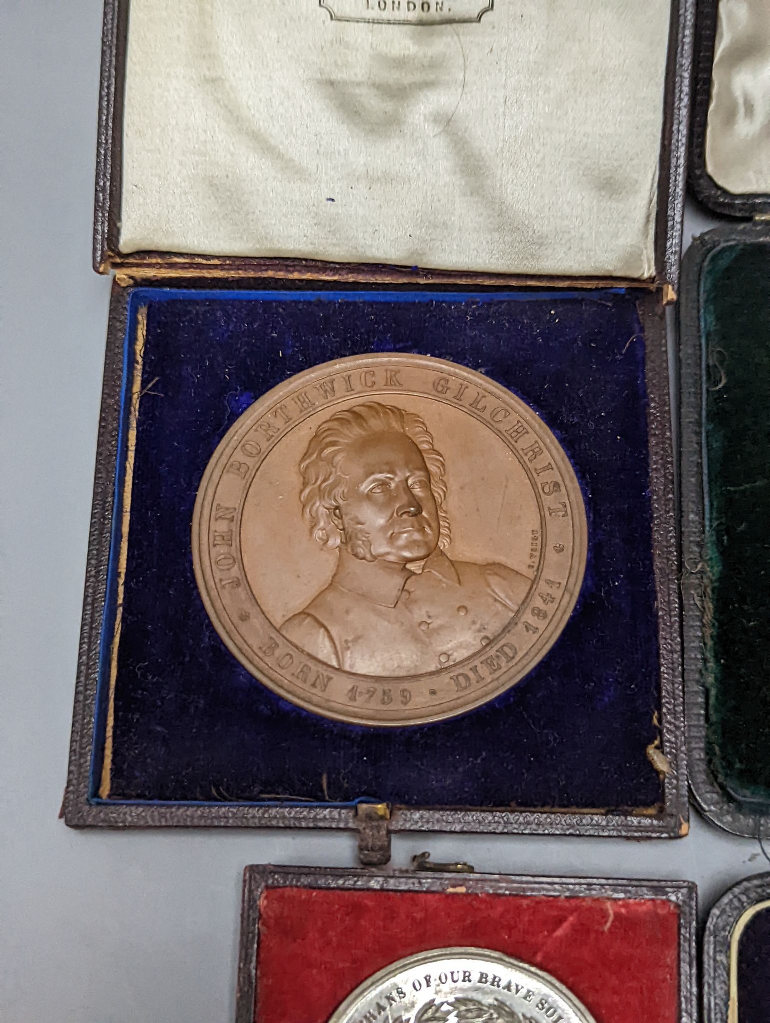 Four Victorian cased civilian medals